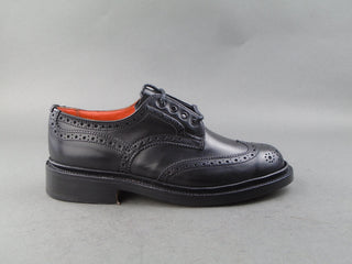Anne Ladies Brogue Shoe - Black Calf