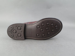 Silvia Elastic Sided Brogue Boots - Chestnut Olivvia Deer