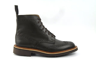 Stow Country Brogue Boots - Cafe Burnished