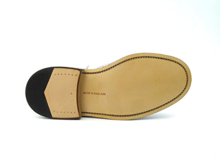 Elastic Sided Brogue Boots - White Aniline Calf