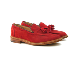 Tassel Loafer - Rosso Red Suede