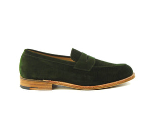 Jermyn Street Penny Loafer - Lichen Green Suede