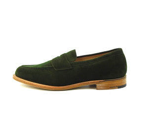 Jermyn Street Penny Loafer - Lichen Green Suede