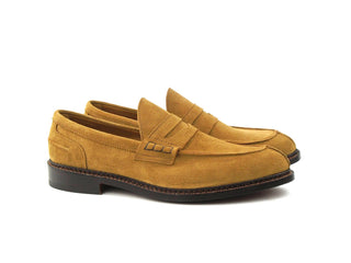 Unlined Adam Penny Loafer - Cashew Castorino Suede