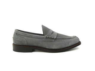 Unlined Adam Penny Loafer - Light Grey Castorino Suede