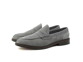 Unlined Adam Penny Loafer - Light Grey Castorino Suede