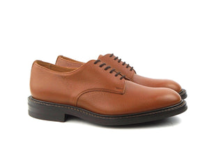 Dundee Plain Derby Shoe - Sienna Olivvia Scotch Grain
