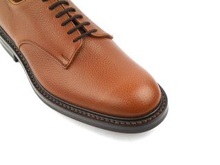 Dundee Plain Derby Shoe - Sienna Olivvia Scotch Grain