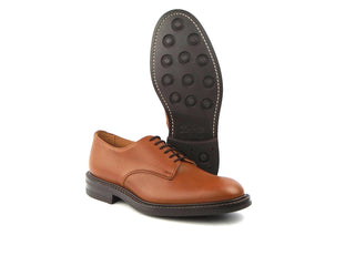 Dundee Plain Derby Shoe - Sienna Olivvia Scotch Grain