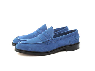 Unlined Adam Penny Loafer - Indigo Suede