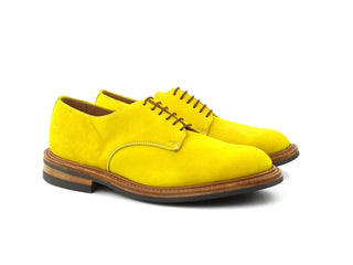 Dundee Plain Derby Shoe - Lemon Castorino Suede