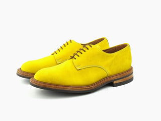 Dundee Plain Derby Shoe - Lemon Castorino Suede