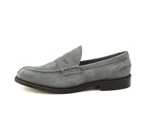 Unlined Adam Penny Loafer - Light Grey Castorino Suede