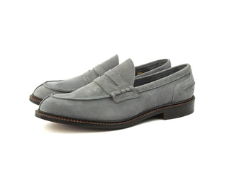Unlined Adam Penny Loafer - Light Grey Castorino Suede