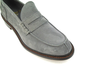 Unlined Adam Penny Loafer - Light Grey Castorino Suede
