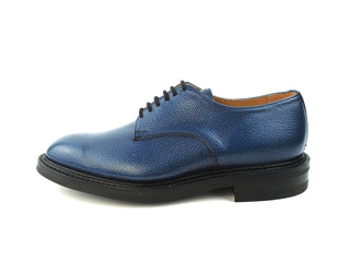 Dundee Plain Derby Shoe - Natural Navy Scotch Grain