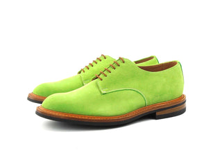 Dundee Plain Derby Shoe - Green Apple Castorino Suede