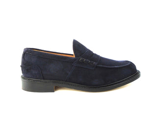 Unlined Adam Penny Loafer - Blue Castorino Suede