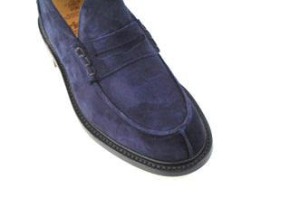Unlined Adam Penny Loafer - Blue Castorino Suede
