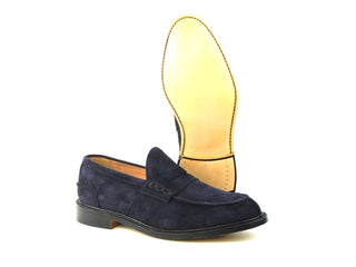 Unlined Adam Penny Loafer - Blue Castorino Suede