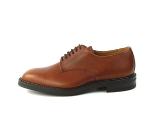 Dundee Plain Derby Shoe - Chestnut Pull-Up