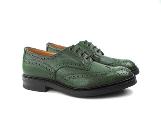 Bourton Country Shoe - Green Scotch Grain
