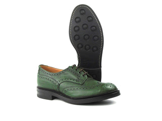 Bourton Country Shoe - Green Scotch Grain
