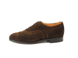 Kensington Toecap Oxford City Shoe - Chocolate Repello Suede