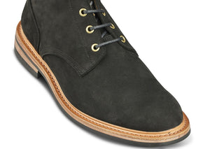 Bernwood Logger Boot - Black Hydro Nubuck - R E Tricker Ltd