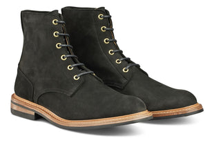 Bernwood Logger Boot - Black Hydro Nubuck - R E Tricker Ltd
