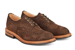 Bourton Country Shoe - Brown Hydro Nubuck - R E Tricker Ltd
