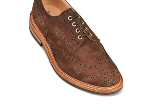 Bourton Country Shoe - Brown Hydro Nubuck - R E Tricker Ltd