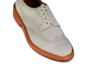 Bourton Country Shoe - Off White Nubuck - R E Tricker Ltd