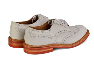 Bourton Country Shoe - Off White Nubuck - R E Tricker Ltd