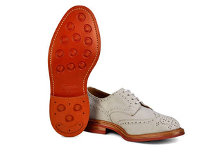 Bourton Country Shoe - Off White Nubuck - R E Tricker Ltd