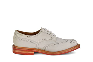 Bourton Country Shoe - Off White Nubuck - R E Tricker Ltd