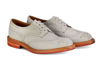 Bourton Country Shoe - Off White Nubuck - R E Tricker Ltd