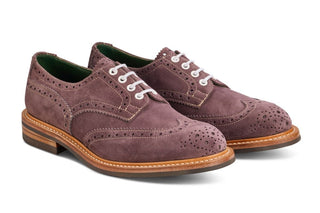 Bourton Country Shoe - Purple Suede - R E Tricker Ltd