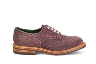 Bourton Country Shoe - Purple Suede - R E Tricker Ltd