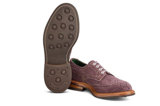 Bourton Country Shoe - Purple Suede - R E Tricker Ltd
