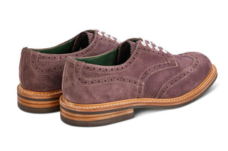 Bourton Country Shoe - Purple Suede - R E Tricker Ltd