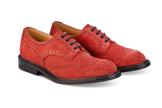 Bourton Country Shoe - Red Ox Reversed Suede - R E Tricker Ltd