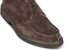 David Apron Boot - Coffee Castorino Suede - R E Tricker Ltd