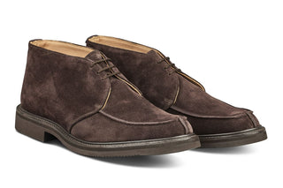 David Apron Boot - Coffee Castorino Suede - R E Tricker Ltd