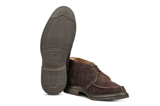 David Apron Boot - Coffee Castorino Suede - R E Tricker Ltd