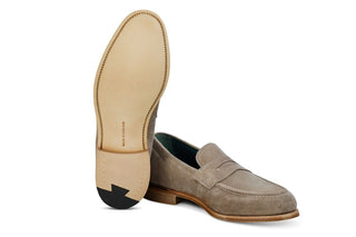 Havard Penny Loafer - Caribou Suede - R E Tricker Ltd