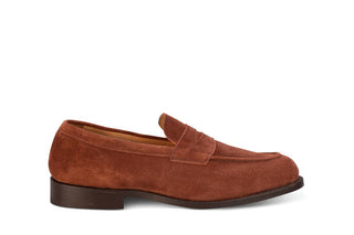 Havard Penny Loafer - Ciligio (Cherry) Castorino Suede - R E Tricker Ltd