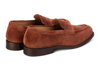 Havard Penny Loafer - Ciligio (Cherry) Castorino Suede - R E Tricker Ltd