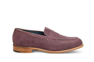 Havard Penny Loafer - Purple Suede - R E Tricker Ltd