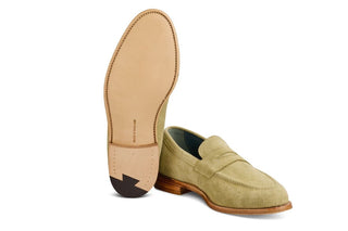 Havard Penny Loafer - Sage Suede - R E Tricker Ltd